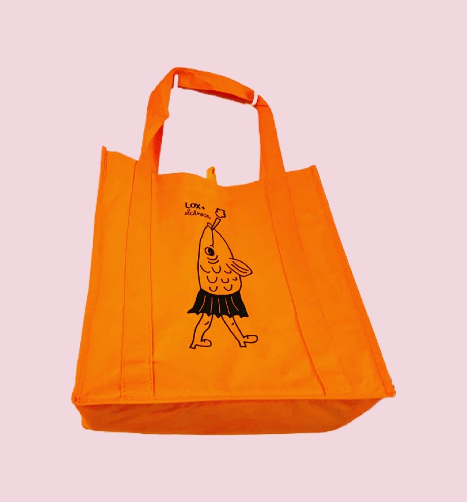 Barbour tote bag Orange outlet